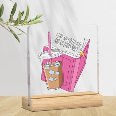 Imagem de Presentes engraçados para decoração de casa de escritório para mulheres e homens - decoração de mesa engraçada de acrílico geométrico, display moderno de crediza, presente de Papai Noel secreto do