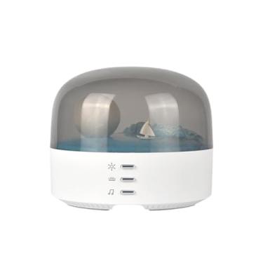 Imagem de Whtkoph Luminária de mesa criativa decorativa, luz noturna, lâmpada lunar para sala de estar, sala de jantar, estudo, presentes de inauguração de casa