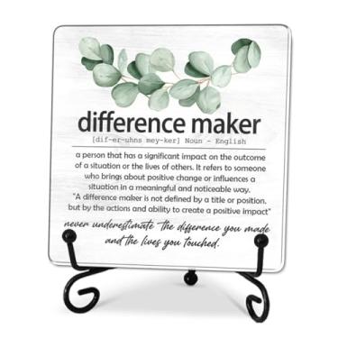 Imagem de Placa de acrílico Difference Maker, definição de criador de diferenças, decoração de mesa de mesa, presente de agradecimento para professores amigos, chefe líder colega de trabalho, decorações de casa