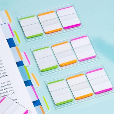 Imagem de 216 abas adesivas transparentes - marcadores de página e sinalizadores de índice para livros, cadernos, organizador de arquivos