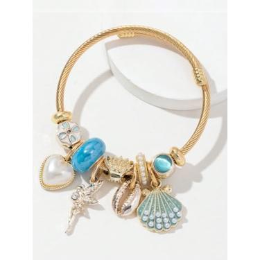Imagem de Pulseira de praia de verão com contas para mulheres, design de joias de resort de verão, acessórios chiques, ótimo presente para ela