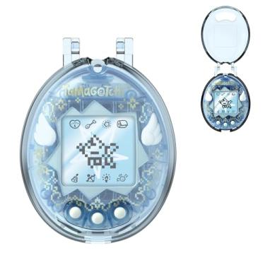 Imagem de SGHLDE for Tamagotchi Original Case, Clear Hard PC Drop-Proof Protective Cover, Transparent Portable Carrying Storage Case for Tamagotchi Original Accessories, Integrated Flip-top, Translucent Blue