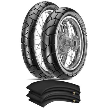 Imagem de Kit Pneu Bros Nxr Crosser Xtz 150 90/90-19 + 110/90-17 Tr400 Vipal