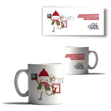 Imagem de Caneca Porcelana Natal Bichinhos Boneco de Neve Papai Noel  - Enjoy Sh
