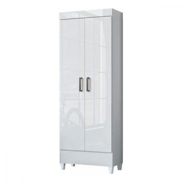 Imagem de Armário Multiuso Com Pés 2 Portas Branco New Opção Branco