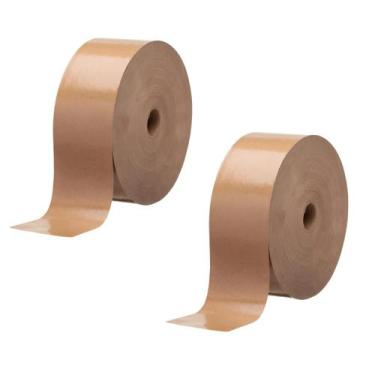 Imagem de Fita Gomada 80mm Pardo Sem Reforço Lacre Inviolável 2 Rolo - DEPECIL