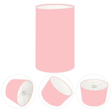 Imagem de Cúpula Abajur Cilíndrica Cp-8002 Ø13x30cm Rosa Bebê - Vivare