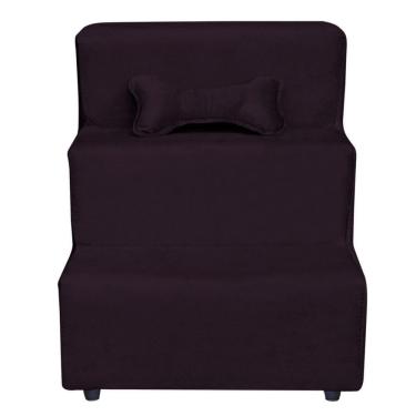 Imagem de Escadinha Pet 3 Degraus Cachorro E Gato Veludo Roxo