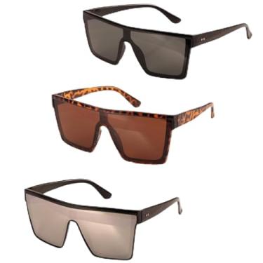 Imagem de Óculos de sol femininos modernos quadrados polarizados masculinos proteção UV380 preto esportivo óculos escuros para dirigir ciclismo, Armação preta/lente cinza + armação preta/lente prata + armação