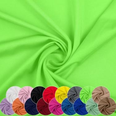 Imagem de Tecido de nylon elastano, 80% nylon, 20% elastano, tecido de lycra, roupa de banho, tecido esportivo elástico em 4 direções, dança, ioga (verde, 1 jarda)