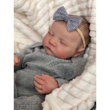 Imagem de Boneca Reborn FOCKOF Reborn Girl 43 cm em vinil macio com acessórios