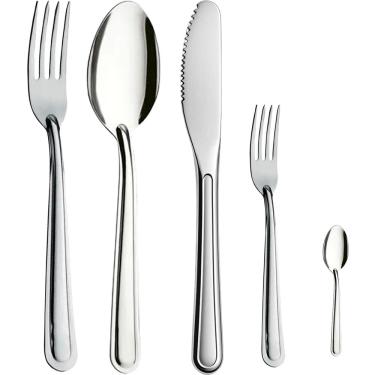 Imagem de Jogo De Talheres Faqueiro Com 30 Peças Completo De Aço Inox Designer Lindo E Elegante