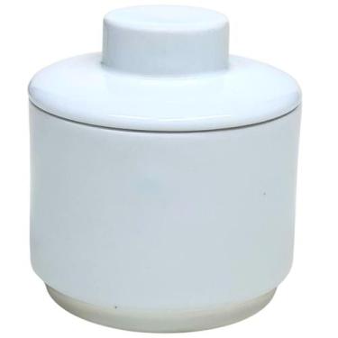 Imagem de Manteigueira Francesa Porcelana Branca Deixa sua Manteiga Sempre Macia