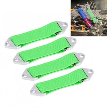 Imagem de 4Pcs LCG Shock Bands/Shock Absorber Limit Straps for TRX4 Traxxas SCX10 1/10 RC Crawler Cars - Improving Suspension Performance - DIY Upgrade Accessories (Green)