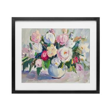 Imagem de Stupell Industries Impressão emoldurada de bétula pastel de buquê colorido abstrato sob vidro, design por Petal Prints Design, 33 x 40