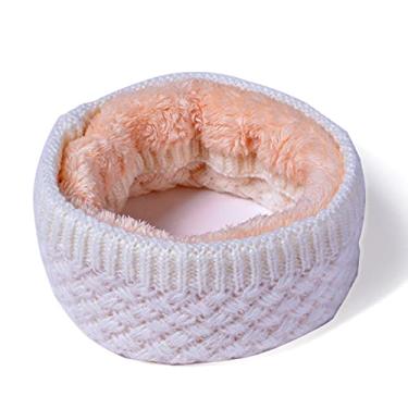 Imagem de Cachecol Circular Forrado de Lã de Malha Quente Para Inverno Para Homens E Mulheres