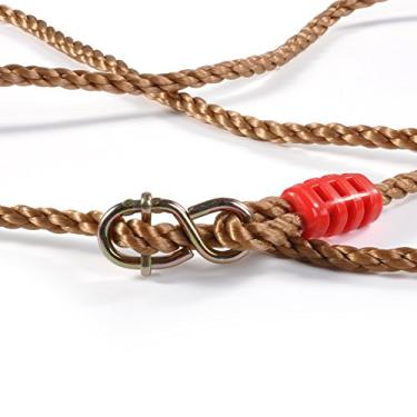 Imagem de Cryfokt Cordas de Balanço de Rede Com Capacidade de 660 Lb, Tiras de Suspensão de árvore de Força Industrial, 2 Peças para Jardim ou Playground, Marrom