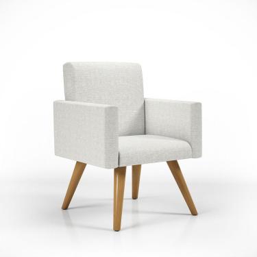 Imagem de Poltrona Cadeira Escritório Linho linho Bege