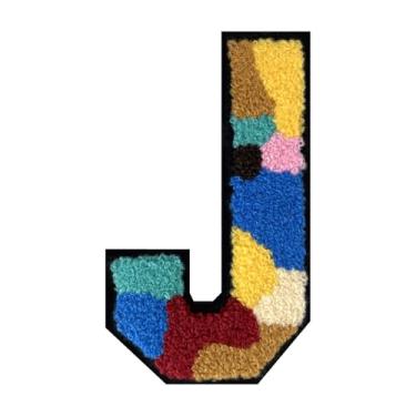 Imagem de Patch de letra de chenille camuflado de 15 cm para jaquetas Letterman - Aplique bordado do alfabeto para universitário, moletons com capuz, bolsas, jeans - decoração de roupas DIY e presente (1 peça