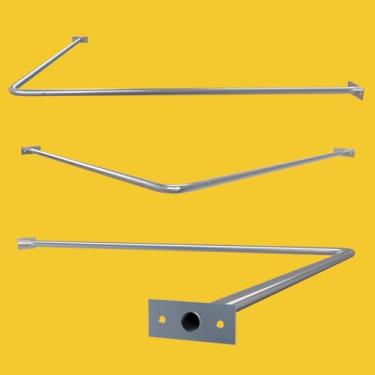 Imagem de Suporte para Box de Banheiro em L, Alumínio, Extensível, Modelos 0,80x0,80m até 1,50x1,50m, Resistente à Corrosão, Design Moderno (80 cm x 80 cm)