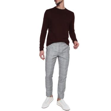 Imagem de Blusa VR Tricot Masculina Crewneck Bordô Mescla-Masculino