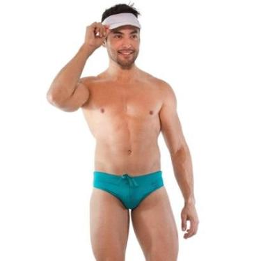 Imagem de Sunga Slim Azul Petróleo Silk Gel Garda Uomo-Masculino