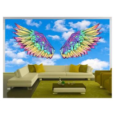 Imagem de Papel De Parede 3D Arte Asas Selfie Insta Cores 3,5M Tra320 - Você Dec