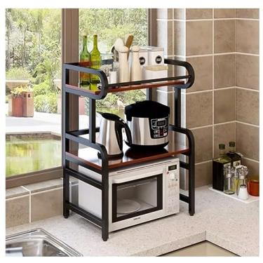 Imagem de Suporte de micro-ondas ajustável para forno de microondas rack de cozinha para micro-ondas panela de arroz suporte de armazenamento de forno suporte de impressora de cozinha (E)