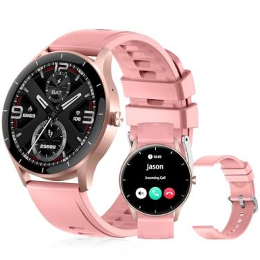 Imagem de Smartwatch PEJE Relógio Smartwatch com Pulseira Extra - Tela Touch HD 1.28",À Prova d'Água IP68,Faz Chamadas Bluetooth,123+ Modos Esportivos,Bateria de 5-7 Dias,Compatível com iOS/Android.（Rosa）