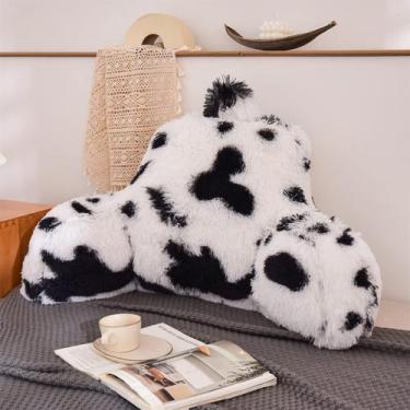 Imagem de Almofada de leitura Wedge A Nice Night Faux Fur branca/preta