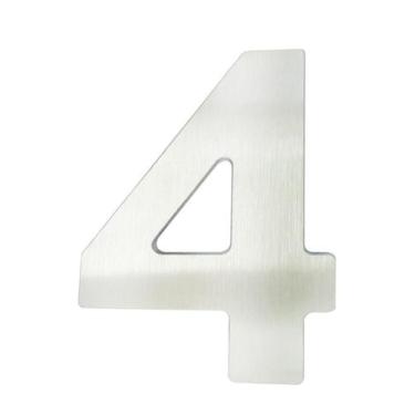 Imagem de Número Residencial Metal Escovado Grande 20Cm - 4 - Bruno Acabamentos