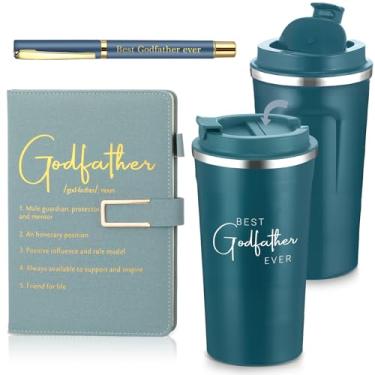 Imagem de Skybooly 3 peças de presentes de agradecimento do padrinho de 500 ml, copo de aço inoxidável A5, caneta esferográfica, melhor presente de todos os tempos para homens, presente de Natal, aniversário