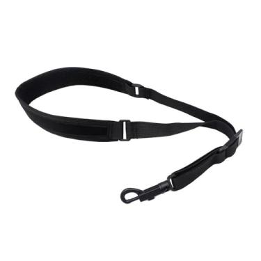 Imagem de Acessórios profissionais para saxofone alça de pescoço de saxofone acessórios de instrumento de sopro de madeira cinto de ombro alto sax tenor arnês de algodão elástico alto (cor: Bk)