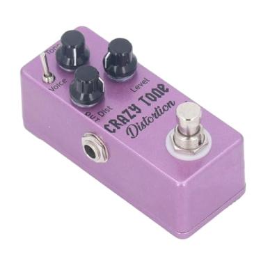 Imagem de Alomejor Efeito de Distorção do Pedal de Efeito de Guitarra Elétrica Com 3 Botões, Pedal de Liga de Alumínio para Desempenho