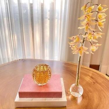 Imagem de Vaso Tubo de Vidro Decorativo – 3, 4 ou 5 Tubos | Design Moderno Artesanal para Arranjos Florais e Decoração Elegante(Tubo balão grande)