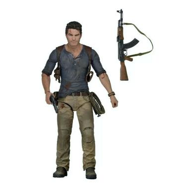 Imagem de Coleção de brinquedos de figuras de anime Nathan Drake Uncharted 23cm
