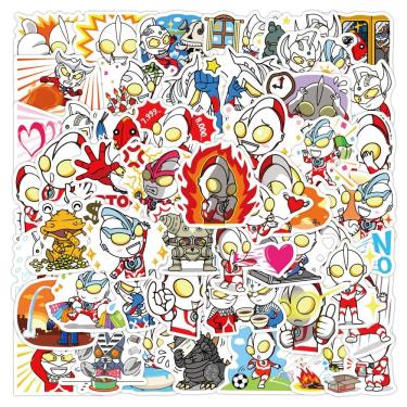 Imagem de Adesivos Ultramans, vinil impermeável, anime, 50 unidades/lote, 5-7 cm