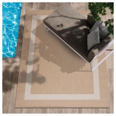 Imagem de SPXMQSS Tapetes para ambientes externos para jardim, tapete externo de fácil limpeza, resistente ao desgaste, antiderrapante, para acampamento, deck, varanda, piquenique, quintal D 120 x 160 cm