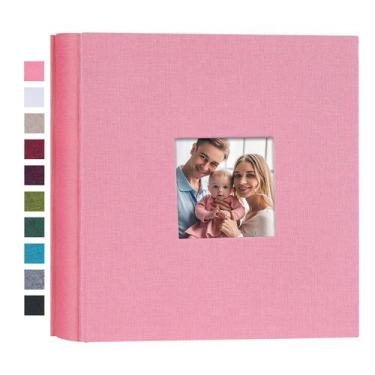 Imagem de Álbum de fotos: Mublalbum, pequeno, 10x15cm, 200 fotos, linho, rosa