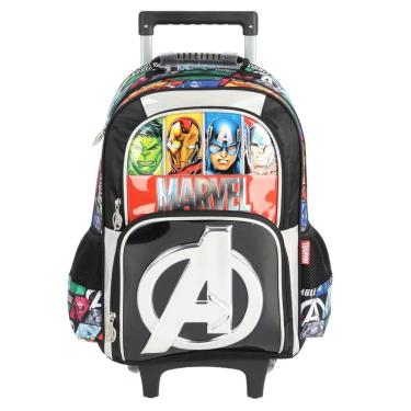 Imagem de Mochila de Rodinha Infantil - Marvel Avengers Assemble - Preta - Luxcel