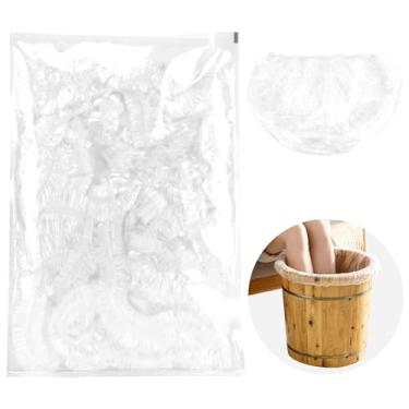 Imagem de REQEHO 25 peças de forros de pedicure descartáveis – Plásticos Footsie Footsie Foot Soak Bath Spa Pedicure Bowl Liners Capas descartáveis sacos para pés bacia balde banheira produtos para pedicura spa