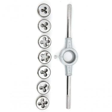 Imagem de Jogo Tarraxas E Cossinete 8 Peças Uso P- Rosca Profissional