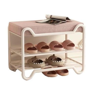 Imagem de FAMEOYA Banco de sapato banco de troca de sapatos para casa pequeno apartamento simples porta de uso banco de sapato pode sentar no armário de sapatos banquinho de chuveiro para chuveiro interno (B, M