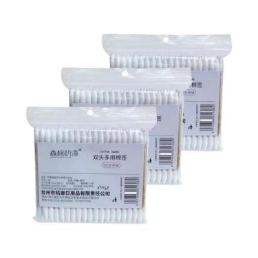 Imagem de Cotonetes De Precisão Com Ponta Fina, Hastes De Bambu Duplamente Ponti