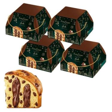 Imagem de Kit 4 Panetones St Edwiges Avelã com gotas de chocolate 800g - 11751, 