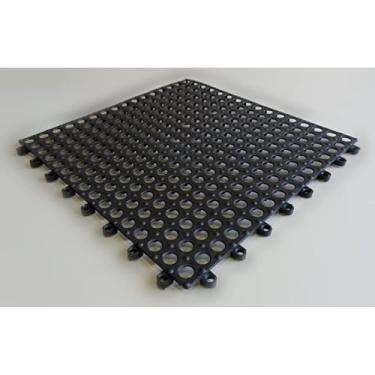 Imagem de Tapete Modular Banheiro Antiderrapante 30x30cm – 6 Unidades para Box Chuveiro Sauna e Piscina (Preto)