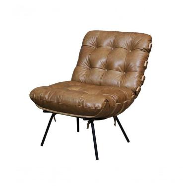 Imagem de Poltrona De Couro Costela - Soft Brown - Mempra