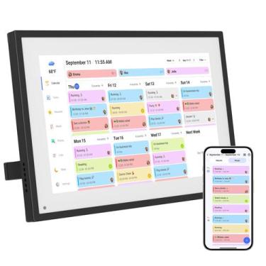 Imagem de Calendário digital BQQJDD 10,1", planejador WiFi, tela sensível ao toq