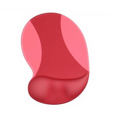 Imagem de Tscuite Mouse pad ergonômico com descanso de pulso de ervilha, suporte de pulso de gel, tecido de lycra premium, tapete de mouse antiderrapante em forma de caracol, ideal para laptop e desktop