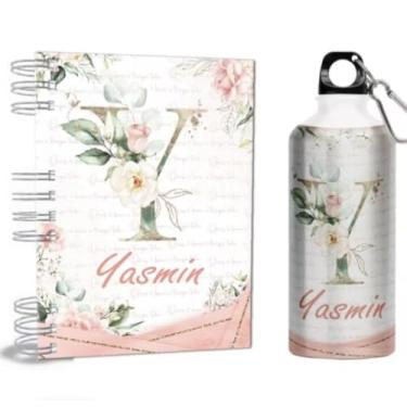 Imagem de Agenda 2026 + Garrafa - Personalizada com Nome - Alumínio - Alfabeto - Capa Dura Holográfica (Na compra colocar o nome na frente do remetente) (Y)